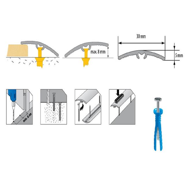 Übergangsprofil LW 30 2,7 Edel Eiche