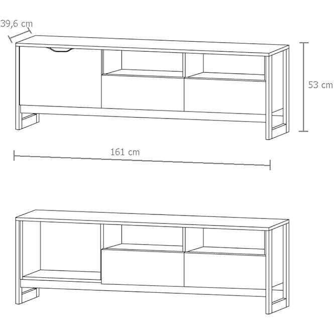 Tv Tisch Arden 160cm Eiche Sand Grande/Matera