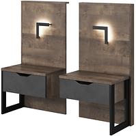 Nachttisch Mit Beleuchtung Arden 2x Eiche Sand Grande