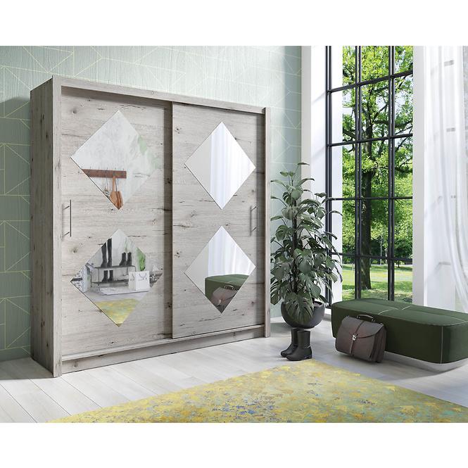 Schrank Bora XI 205cm Eiche Wellington