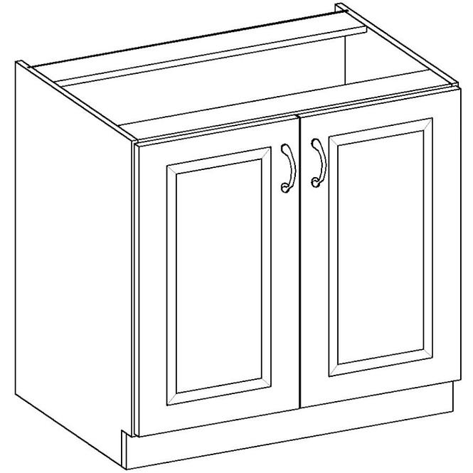 Küchenzeile Stilo Weiß Mat/Artisan 80d 2f Bb