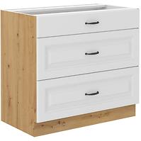 Küchenzeile Stilo Weiß Mat/Artisan  80d 3s Bb