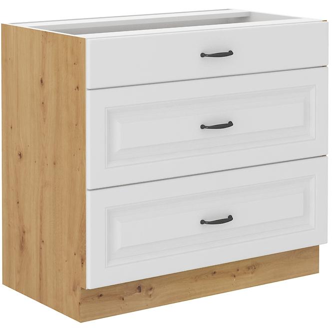 Küchenzeile Stilo Weiß Mat/Artisan  80d 3s Bb