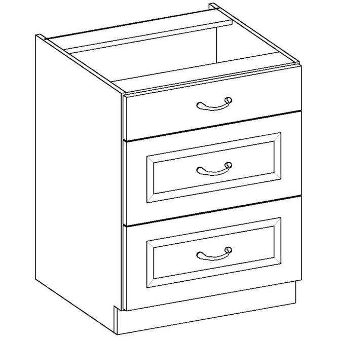 Küchenzeile Stilo Weiß Mat/Artisan 60d 3s Bb