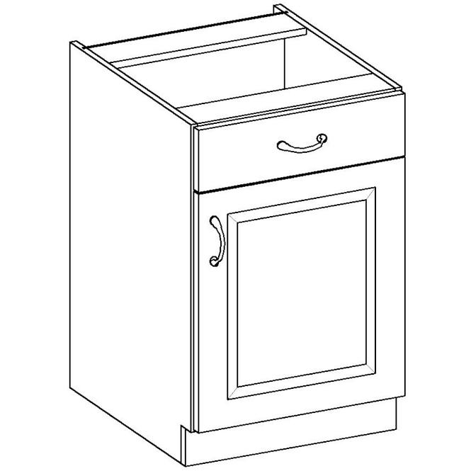 Küchenzeile Stilo Weiß Mat/Artisan 50d 1f 1s Bb