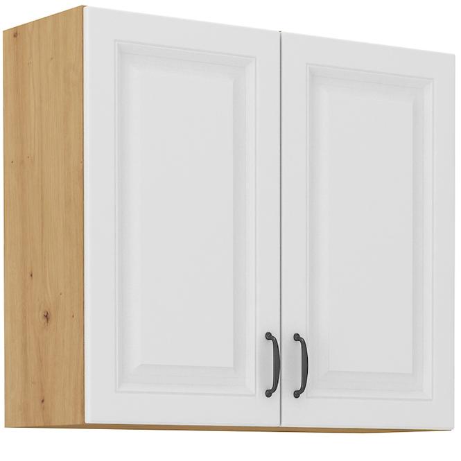 Küchenzeile Stilo Weiß Mat/Artisan 80g-72 2f