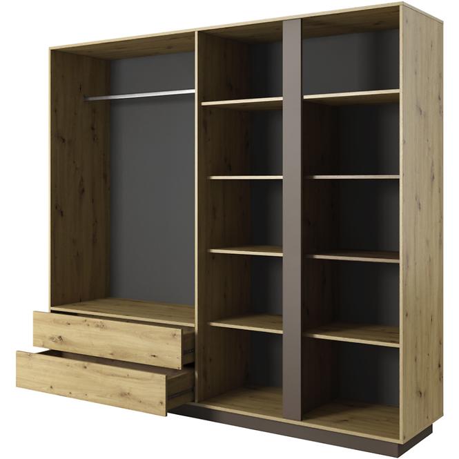 Schrank Arco L 220cm Eiche Artisan/Grafit