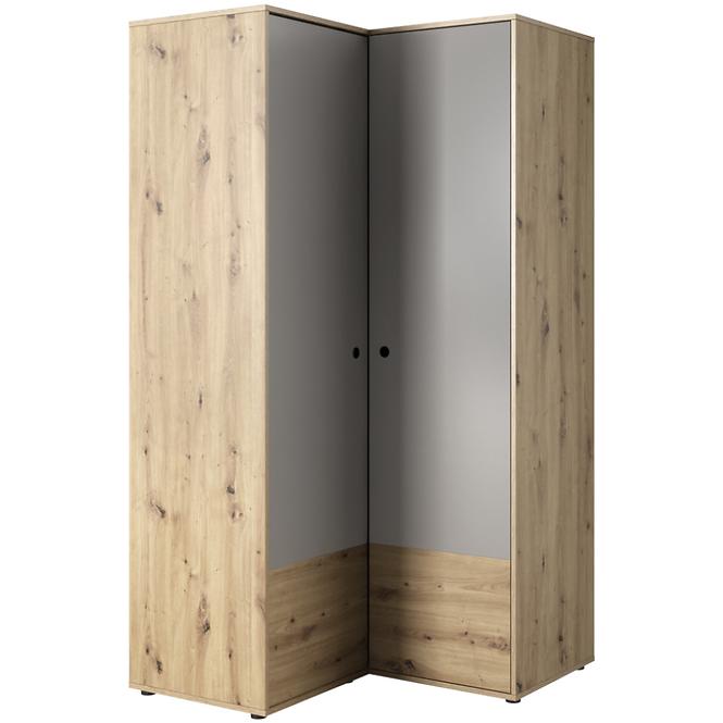 Schrank Kuki 100cm Eiche Arisan/Grau Platin