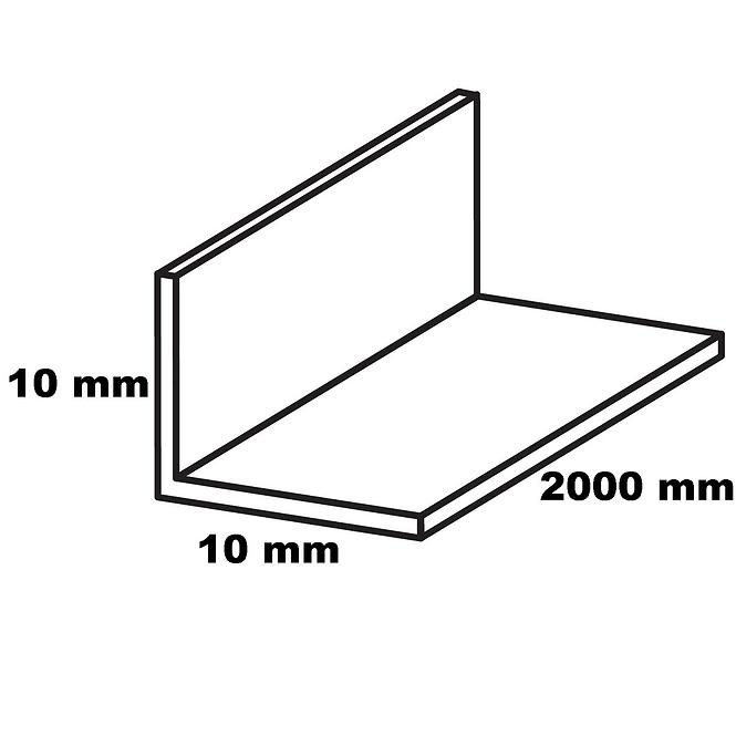 Eckprofil ALU Gebürstetes Titan 10x10x2000     