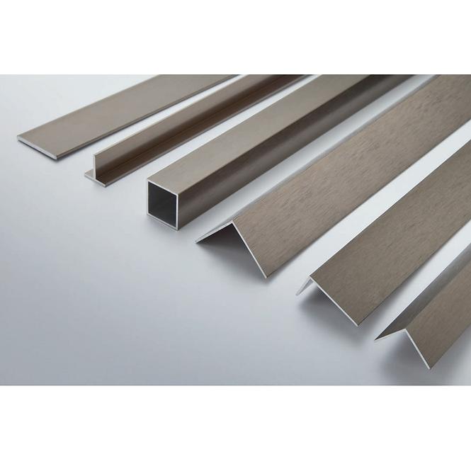 Eckprofil ALU Gebürstetes Titan 10x10x2000     