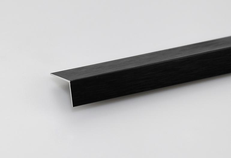Eckprofil ALU Gebürstet Schwarz 10x10x2000 
