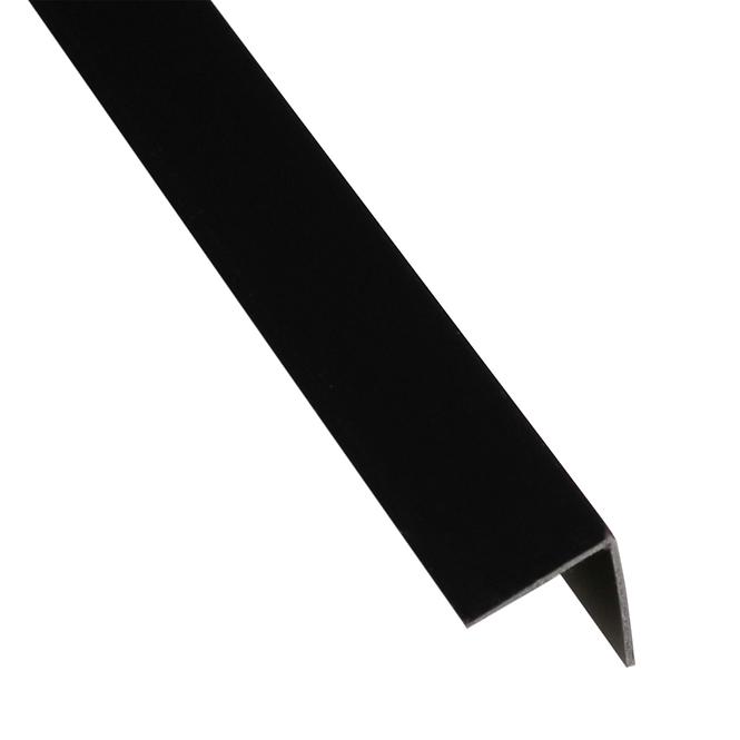 Eckprofil Selbstklebend  PVC Schwarz Matt 19,5x19,5x1,5x1000