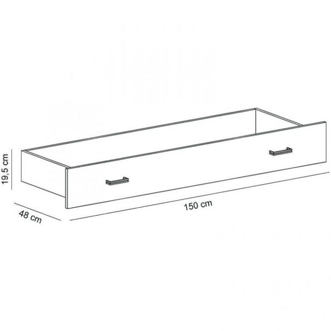 Schublade Antica 150cm Esche Helle