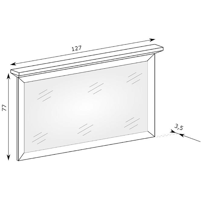 Spiegel Antica 126cm Asche Helle