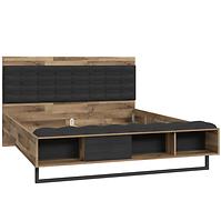 Bett Jakobina 160cm Eiche/Schwarz