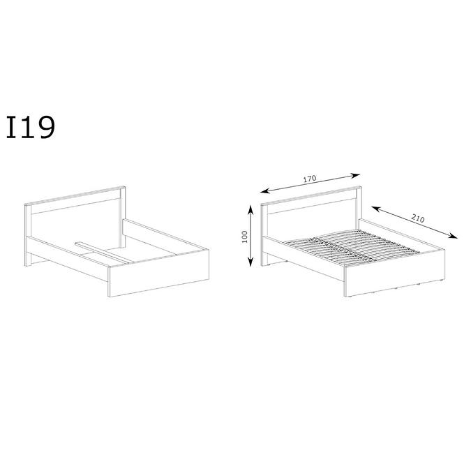 Bett Indianapolis 160cm + Stel. Craft Weiß