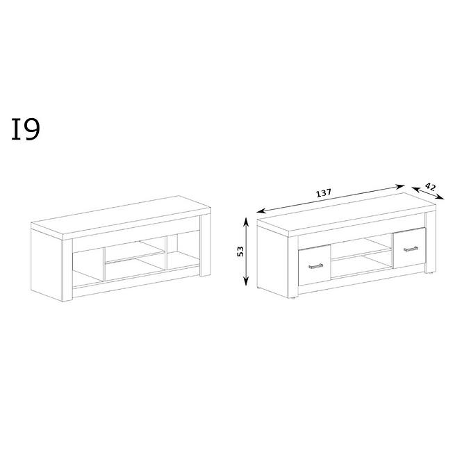 Tv Tisch Indianapolis 137cm Craft Weiß,2