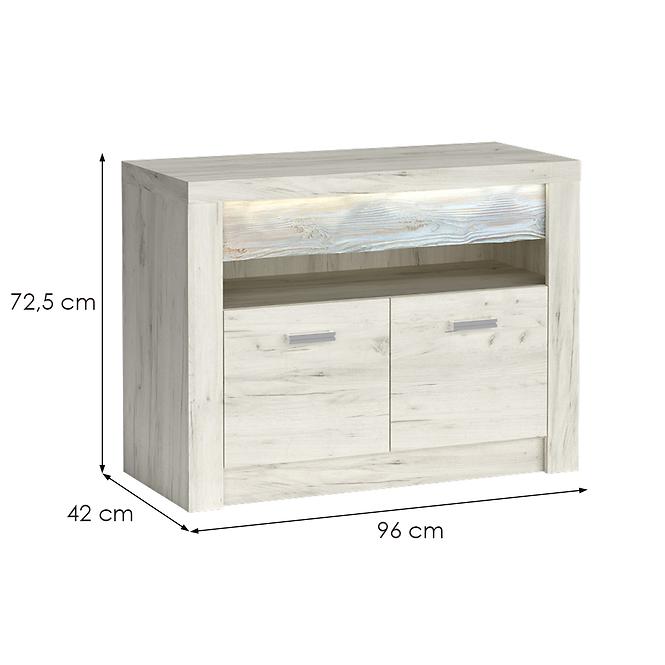 Tv Tisch Indianapolis 96cm Craft Weiß