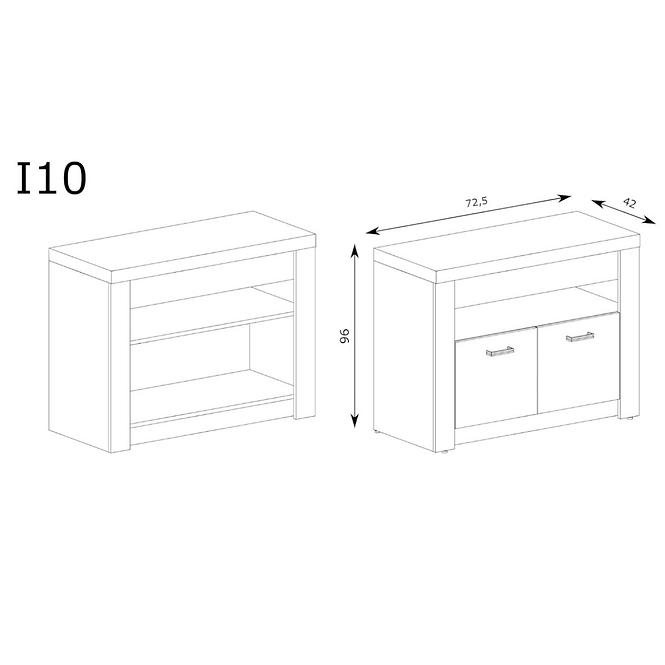 Tv Tisch Indianapolis 96cm Craft Weiß