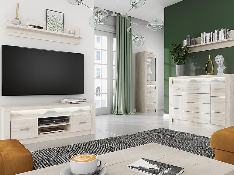 Tv Tisch Indianapolis 96cm Craft Weiß