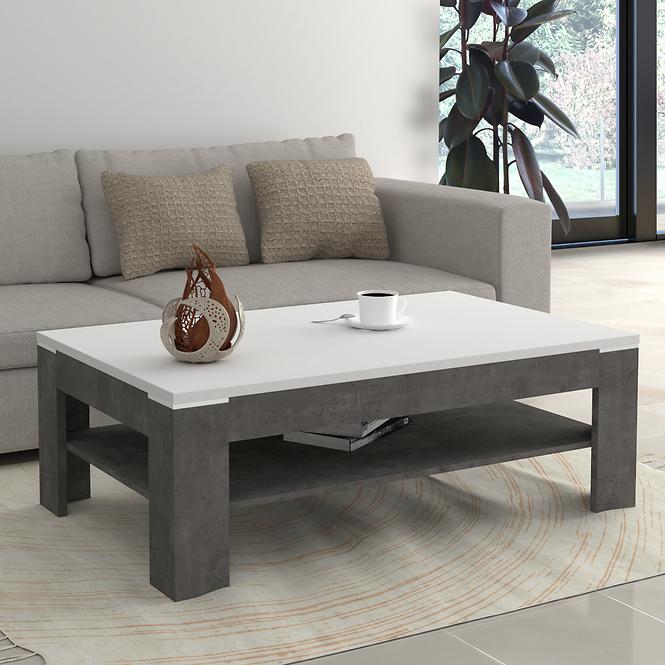 Tisch Lenox 75,9x90,4 Weiß/Beton
