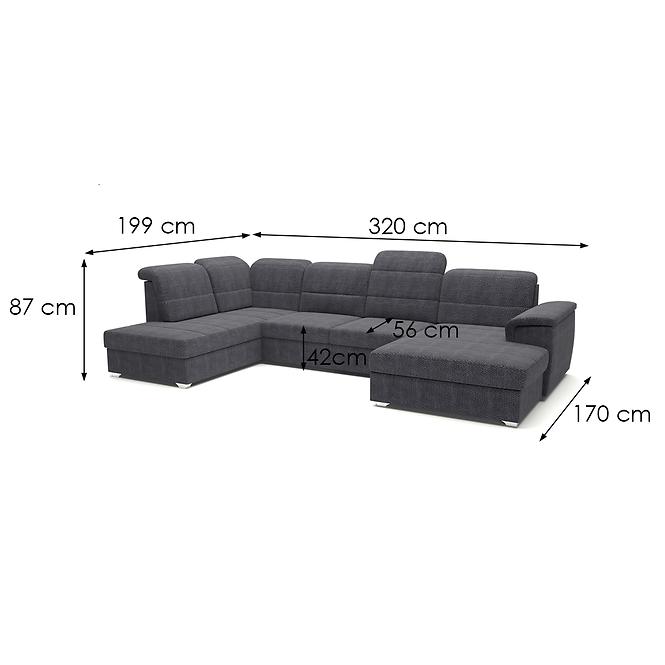 Ecksofa Bergamo U R Viton 203