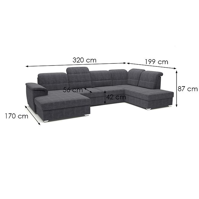 Ecksofa Bergamo U L Viton 203