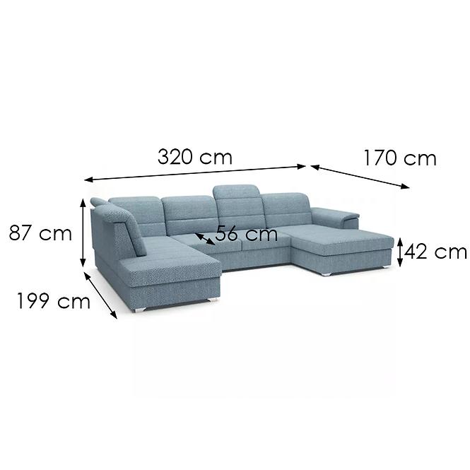 Ecksofa Bergamo U R Viton 198