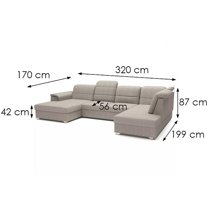 Ecksofa Bergamo U L Viton 192