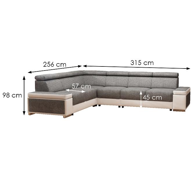 Ecksofa Ester Alfa 13 + Madryt 120