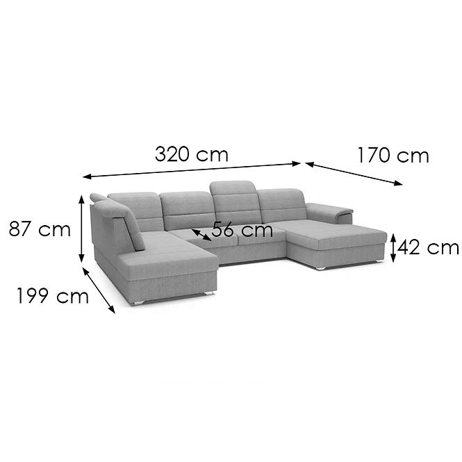 Ecksofa Bergamo U R Viton 200