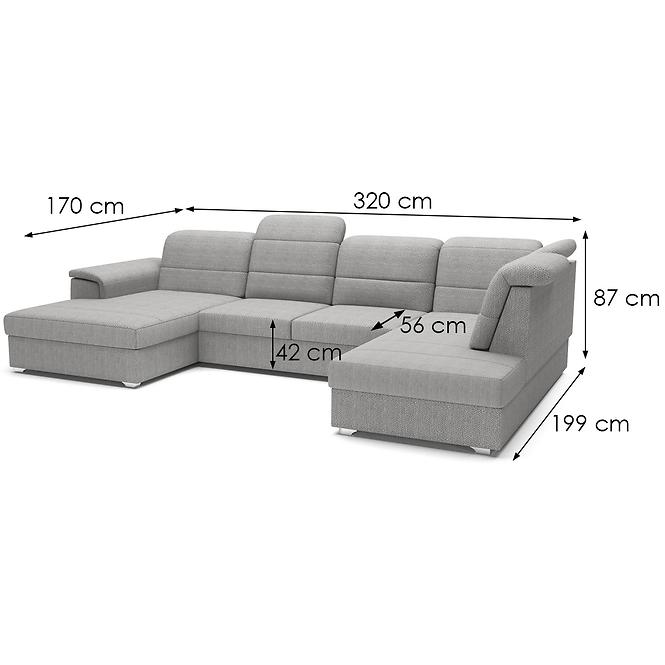 Ecksofa Bergamo U L Viton 200