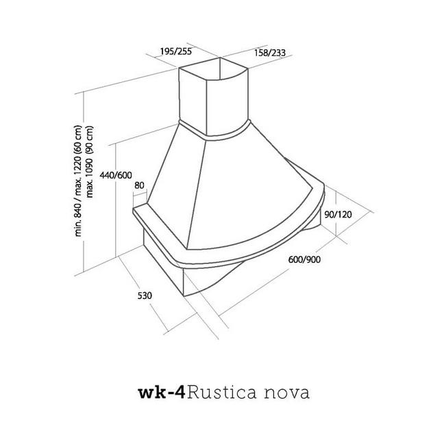 Dunstabzugshaube WK-4 Rustica Nova 60