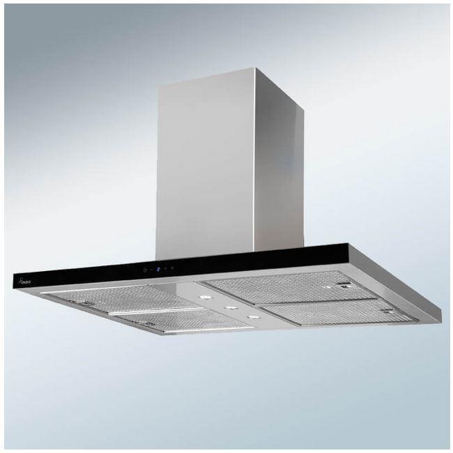 Dunstabzugshaube WK-9 Isla Feniks Glass Slim 90 inox/schwarz