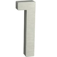 Aluminium Nummer 3D Silber matt 1 RN.100LV