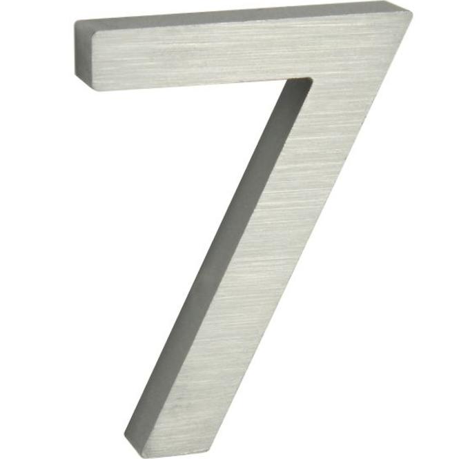 Aluminium Nummer 3D Silber matt 7 RN.100LV