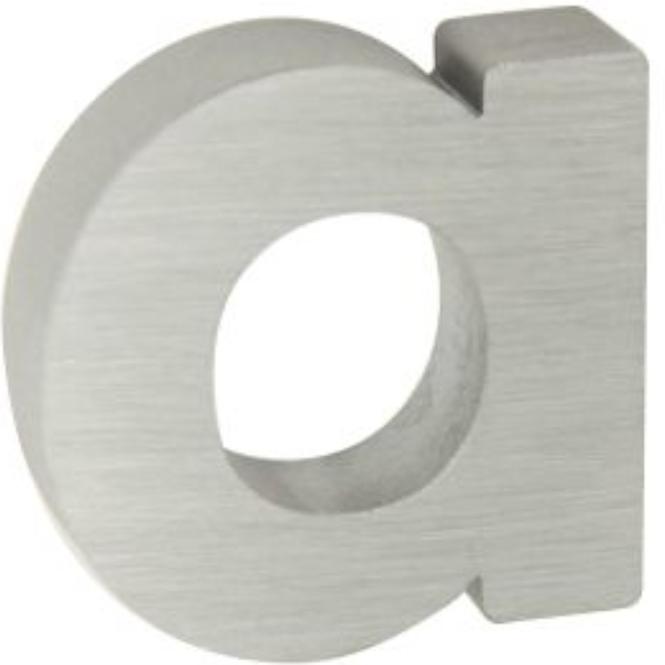 Aluminium Nummer 3D Silber matt A RN.100LV
