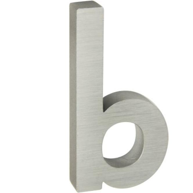 Aluminium Nummer 3D Silber matt B RN.100LV