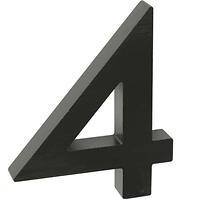 Aluminium Nummer 3D schwarz matt 4 RN.100LV