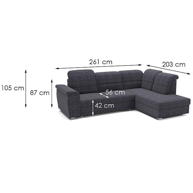 Ecksofa Bergamo L R Viton 203
