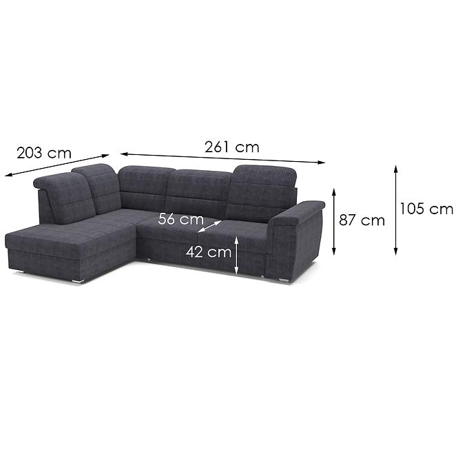 Ecksofa Bergamo L L Viton 203