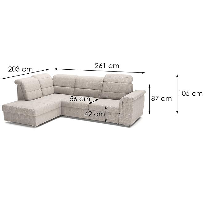Ecksofa Bergamo L L Viton 192