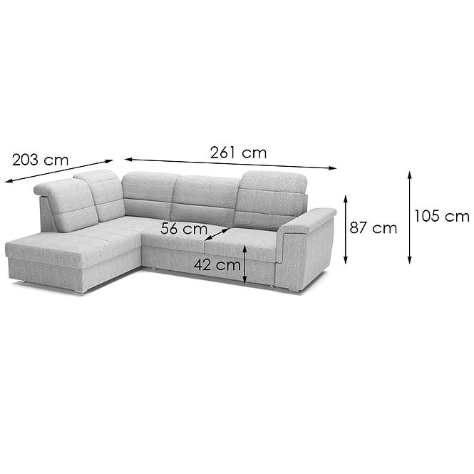 Ecksofa Bergamo L L Viton 200