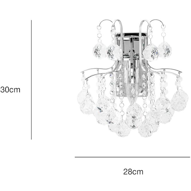 Wandleuchte 6247/1w Chr K1