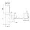 Verkürztes Flaschensiphon mit Design Chrom Lux 22933,2