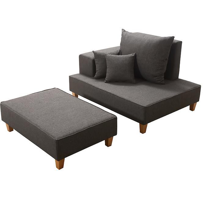 Sofa Daren L + Fußstütze Portland 95