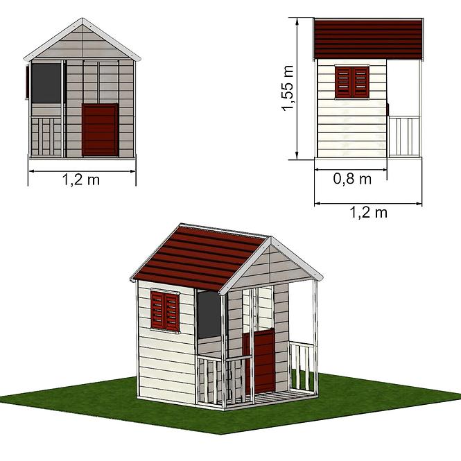 Kindergartenhaus Veranda 120 cm