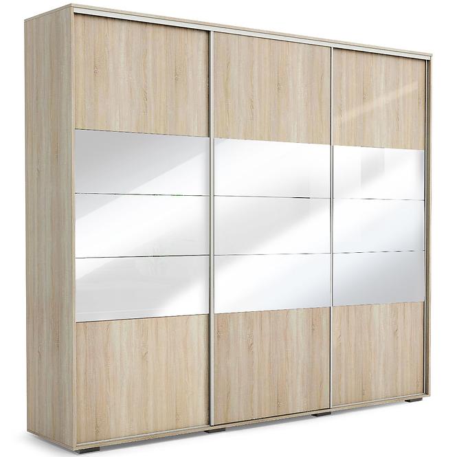 Schrank Milena 278cm Spiegel Eiche Sonoma