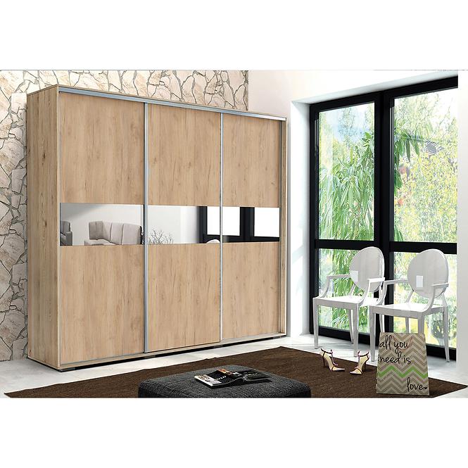 Schrank Daria 278cm Spiegel San Remo