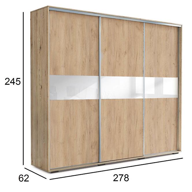 Schrank Daria 278cm Spiegel San Remo